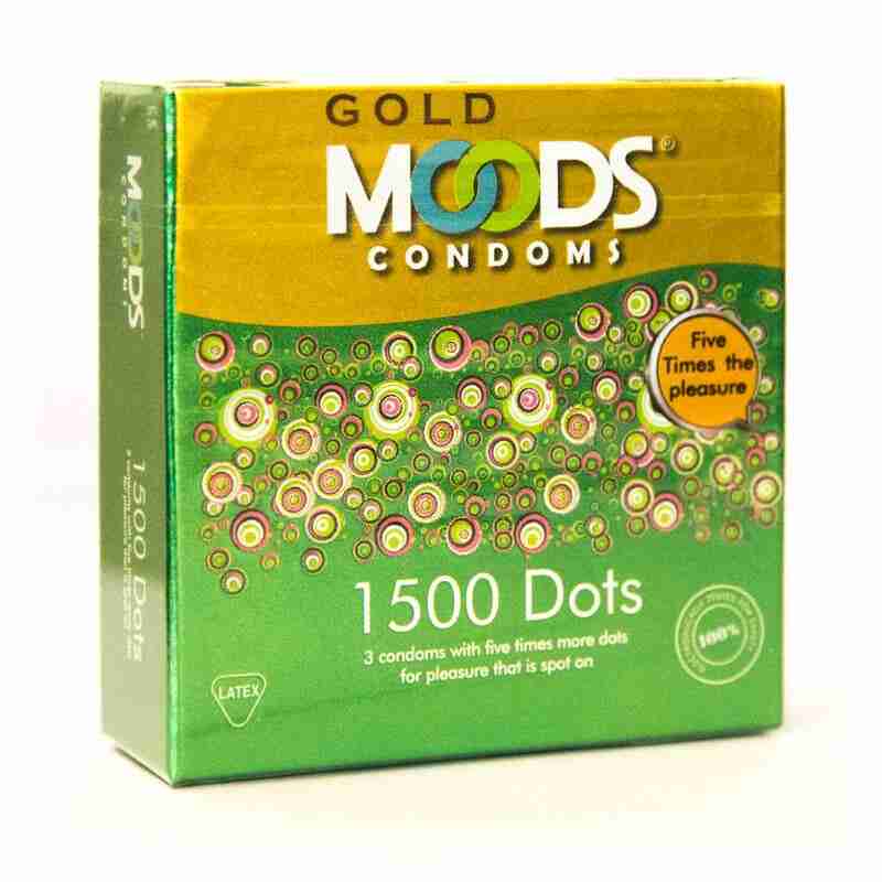 MOODS GOLD 1500 DOTS CONDOMS (3 PCS PACK)